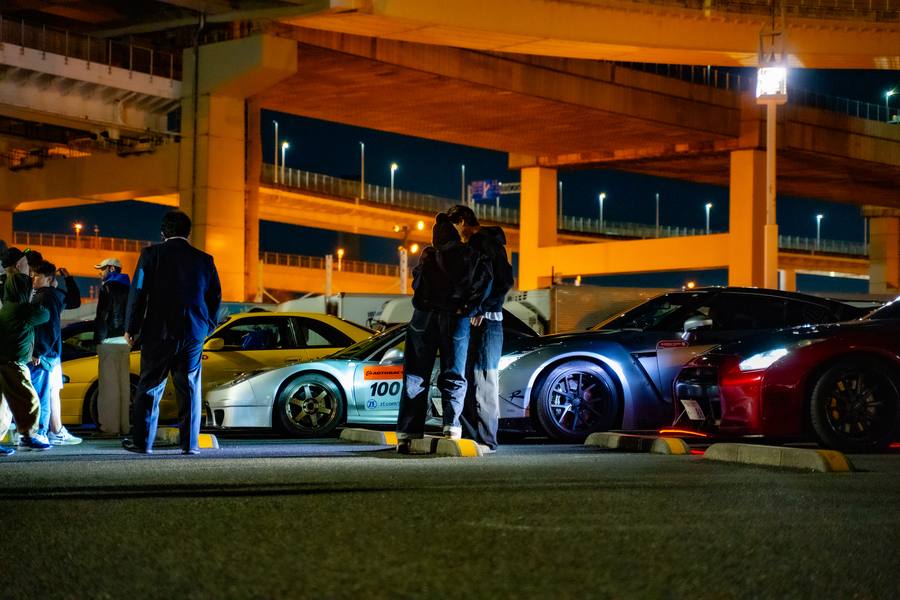 Daikoku PA JDM car meetup Tokyo night